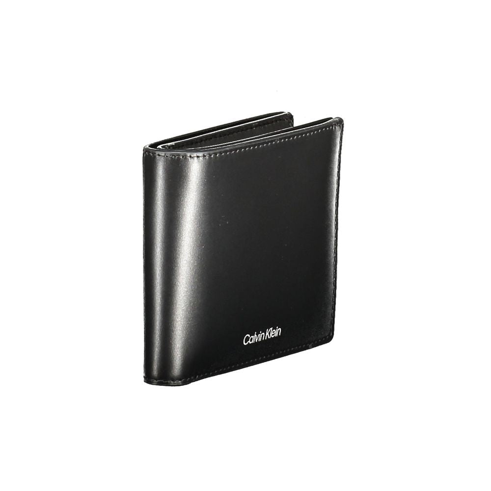 Calvin Klein Herren-Geldbörse aus schwarzem Leder