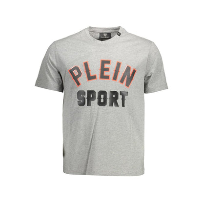 Plein Sport Graues Baumwoll-T-Shirt für Herren