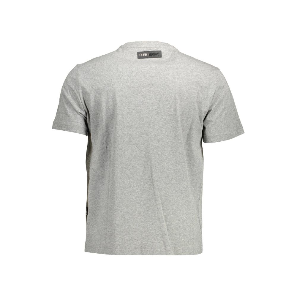Plein Sport Graues Baumwoll-T-Shirt für Herren