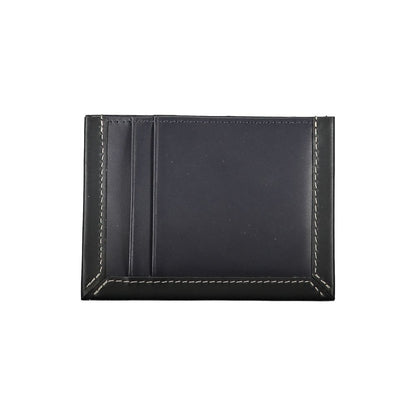Tommy Hilfiger – Elegantes Kartenetui aus blauem Leder mit Kontrastdetails