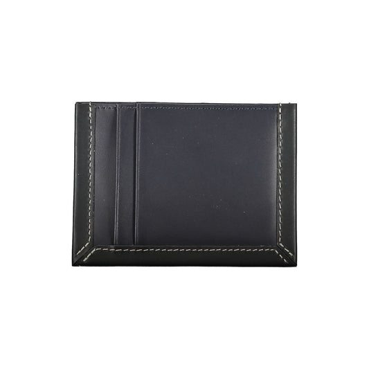 Tommy Hilfiger – Elegantes Kartenetui aus blauem Leder mit Kontrastdetails