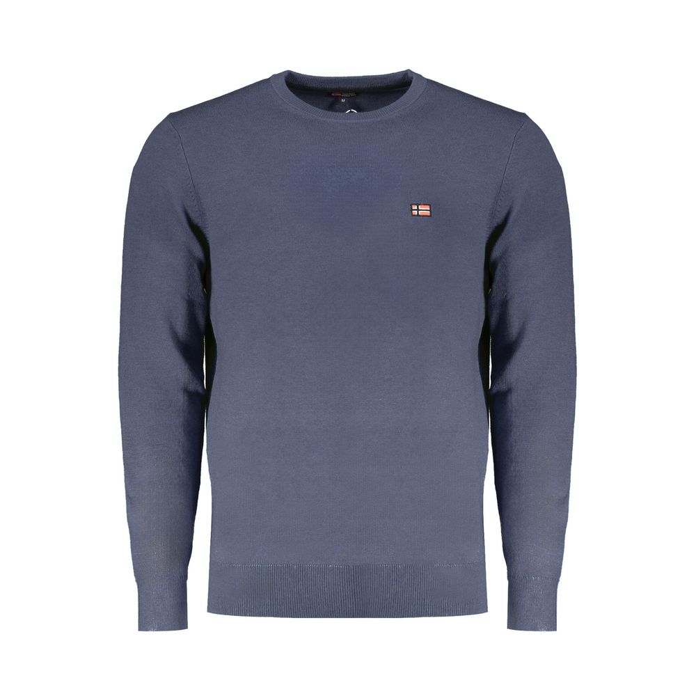 Norwegen 1963 Blauer Wollpullover für Herren