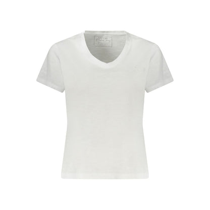 Guess Jeans Weißes Baumwoll-T-Shirt für Damen