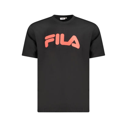 Fila Schwarzes Baumwoll-T-Shirt für Herren