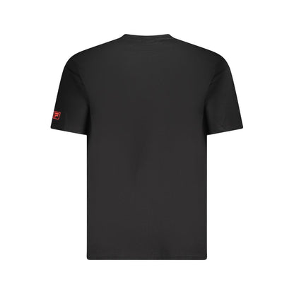 Fila Schwarzes Baumwoll-T-Shirt für Herren