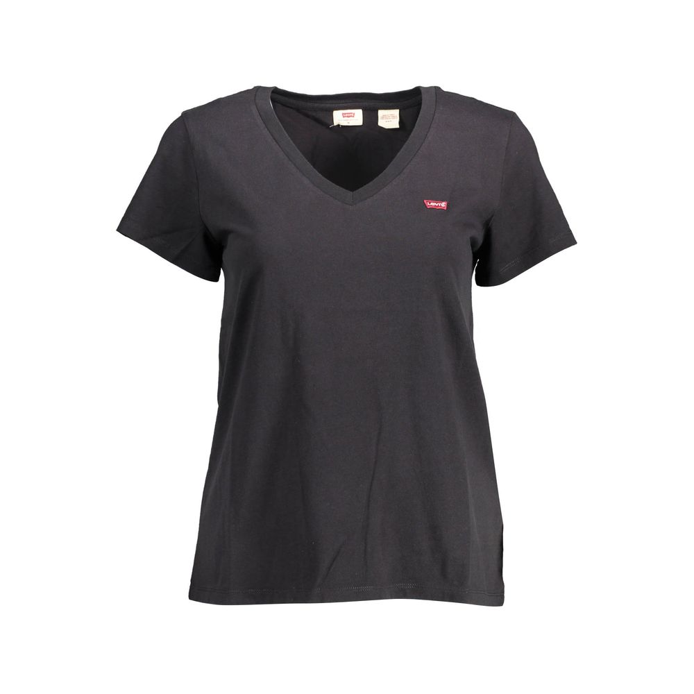 Levi's Schwarzes Baumwoll-T-Shirt für Damen