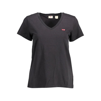 Levi's Schwarzes Baumwoll-T-Shirt für Damen