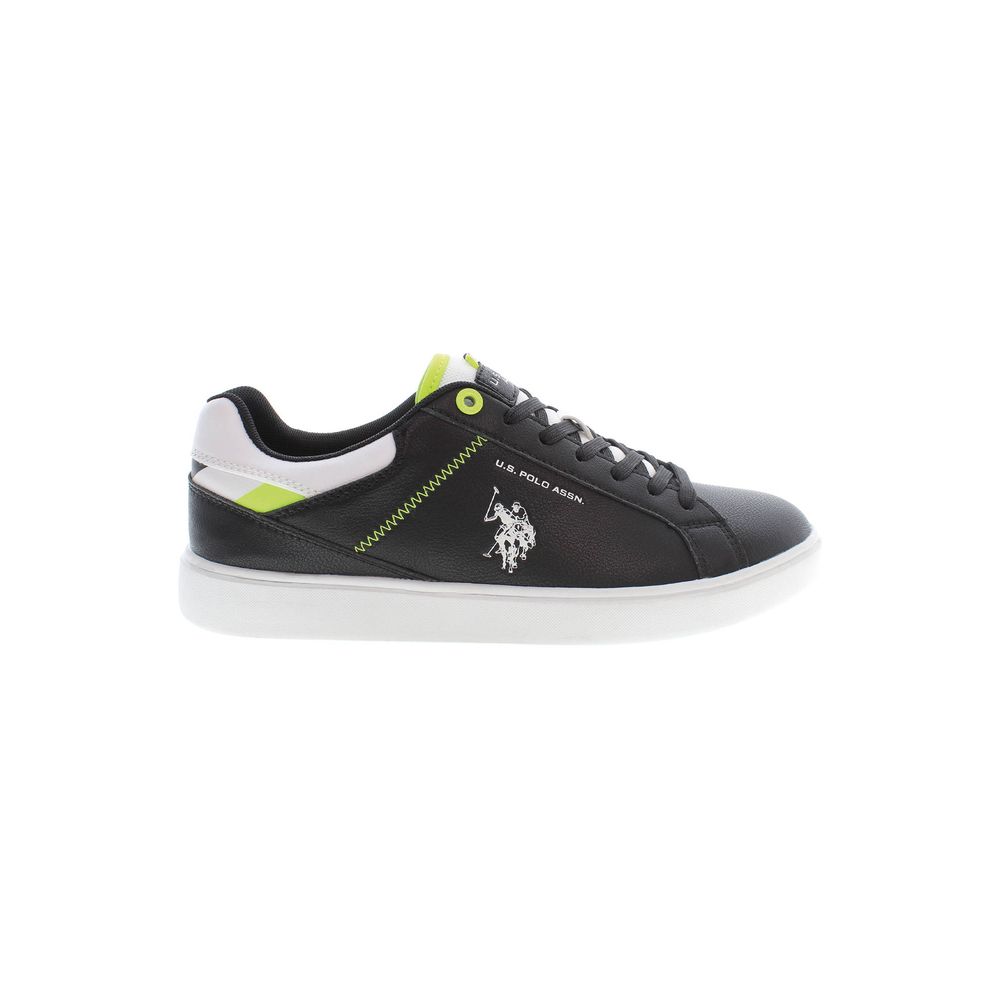 US POLO ASSN. Schwarzer Polyester-Herren-Sneaker