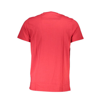 Cavalli Class Rotes Herren-T-Shirt aus Baumwolle