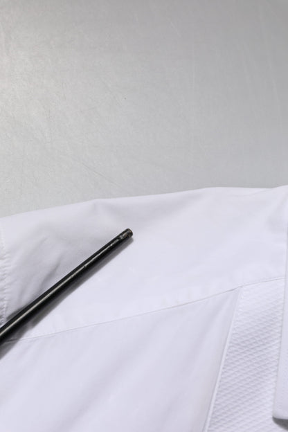 فستان دولتشي آند غابانا وايت جولد بأكمام طويلة وقميص رسمي للرجال