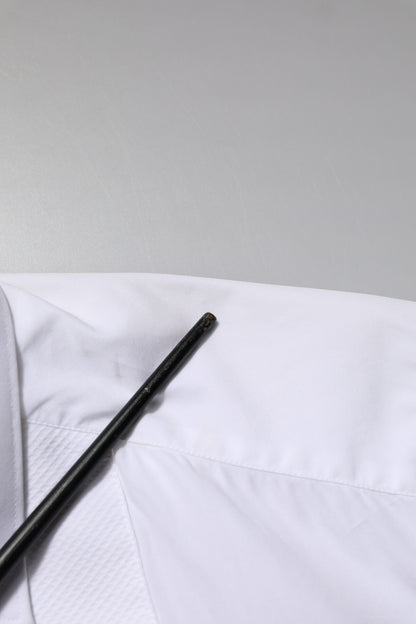 فستان دولتشي آند غابانا وايت جولد بأكمام طويلة وقميص رسمي للرجال