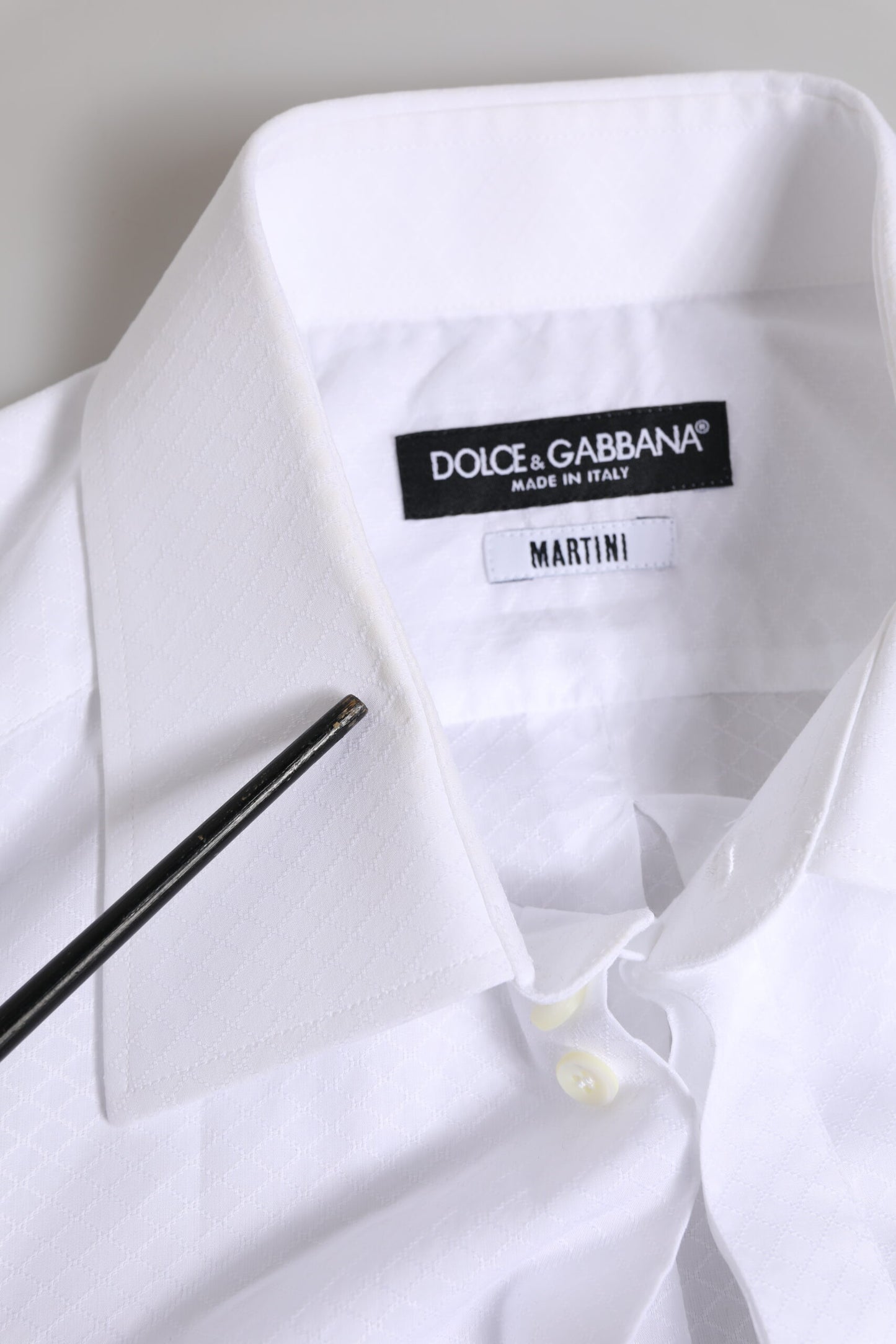 Dolce &amp; Gabbana Weißes MARTINI-Baumwollhemd für Herren