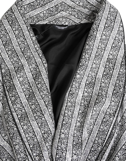 Dolce & Gabbana Multicolor Floral Robe Coat Wrap Jacket