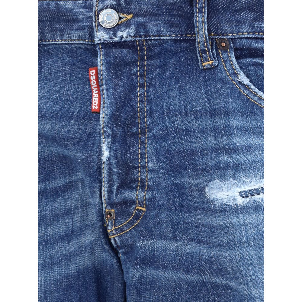 Dsquared² Blaue Baumwoll-Skinny-Jeans