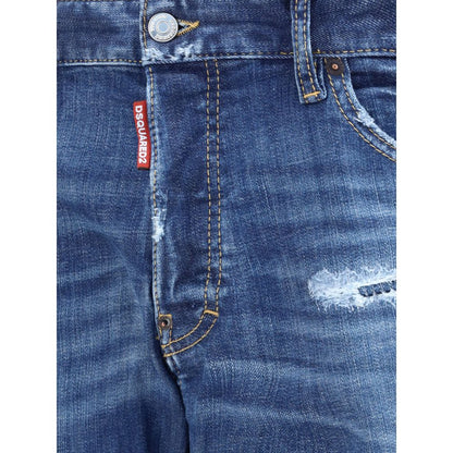 Dsquared² Blaue Baumwoll-Skinny-Jeans