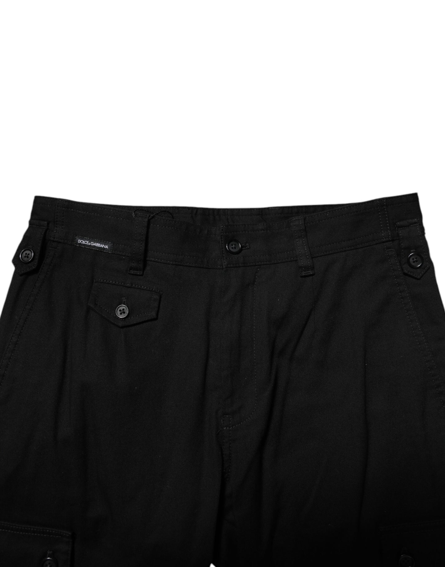 Dolce &amp; Gabbana – Schwarze, formelle Herren-Shorts aus Baumwolle