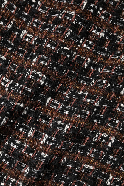 فستان دولتشي آند غابانا متعدد الألوان بدون أكمام قصير من التويد بتصميم حرف A