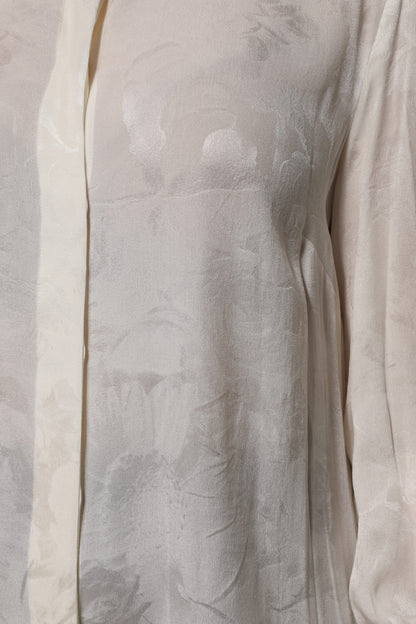 Dolce &amp; Gabbana – Weiße Bluse mit langen Ärmeln und Knopfleiste