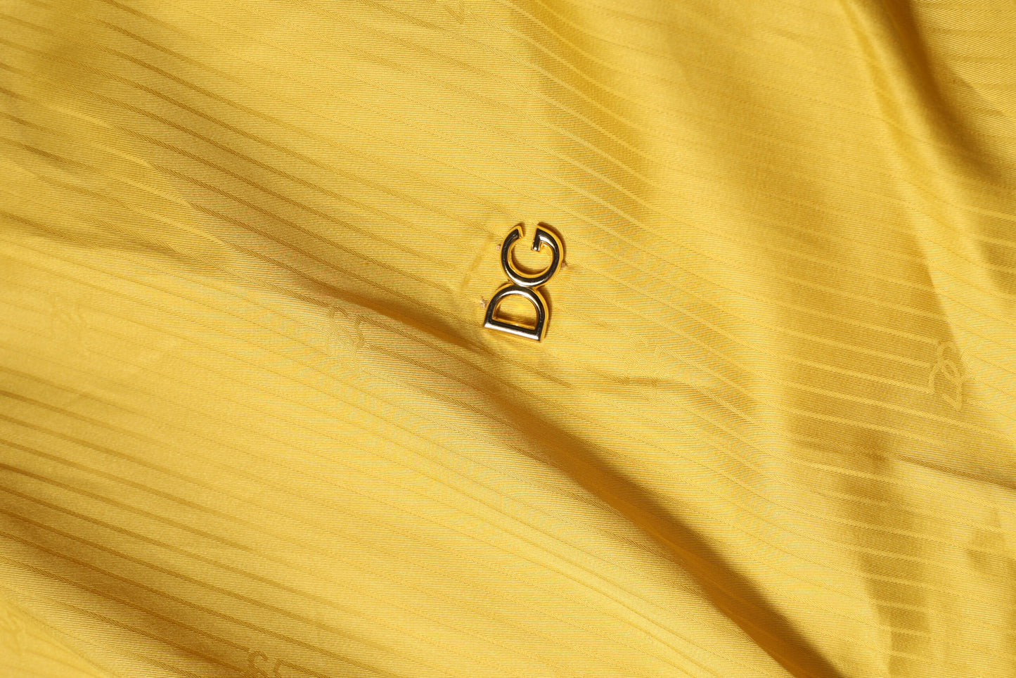 Dolce &amp; Gabbana – Senfgelbes Blusenoberteil mit Kragen und kurzen Ärmeln