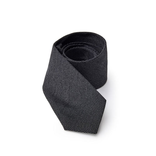 Jil Sander Black Silk Tie