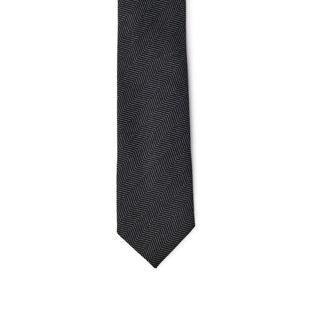 Jil Sander Black Silk Tie