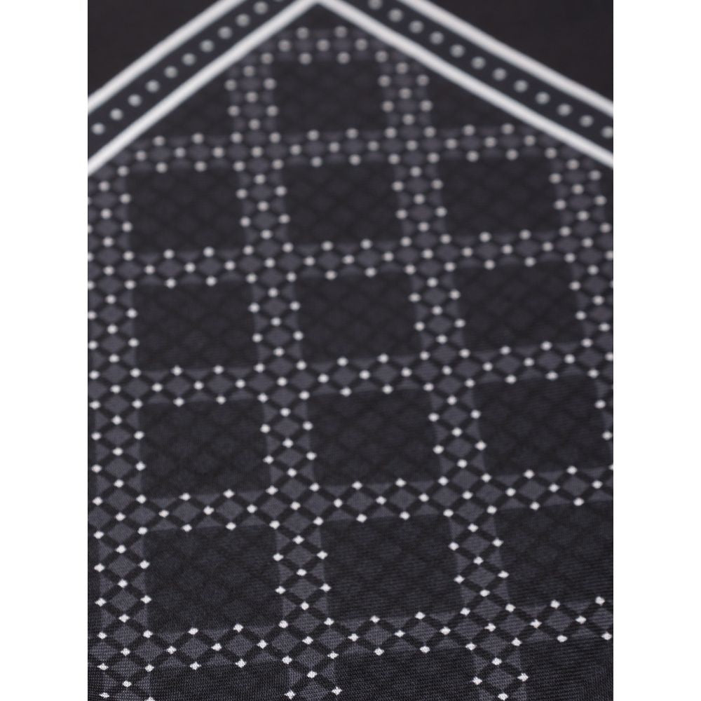 منديل جيب حريري أسود من دولتشي آند غابانا