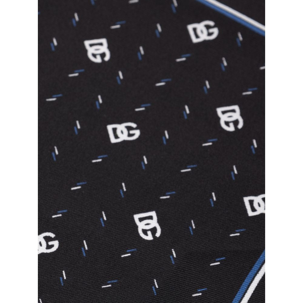 Dolce & Gabbana Black Silk Pocket Square
