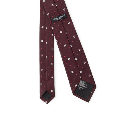 Dolce & Gabbana Bordeaux Silk Tie
