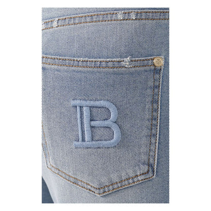 Balmain Blaue Jeans aus Baumwolle für Damen