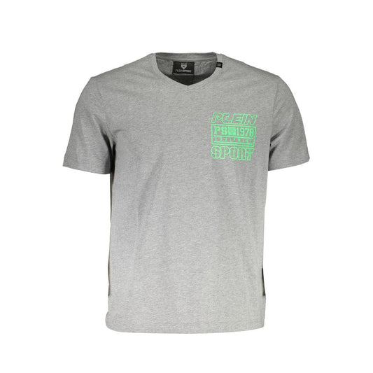 Plein Sport Graues Baumwoll-T-Shirt für Herren