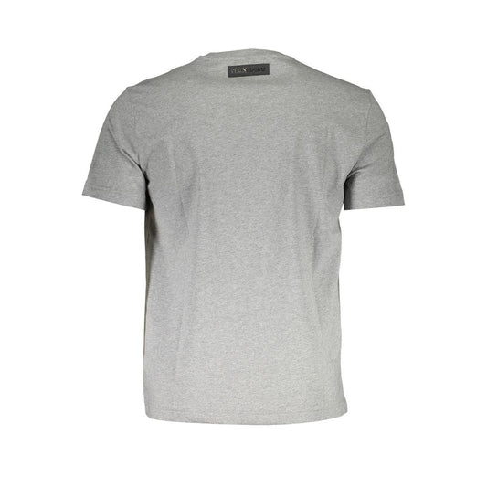 Plein Sport Graues Baumwoll-T-Shirt für Herren