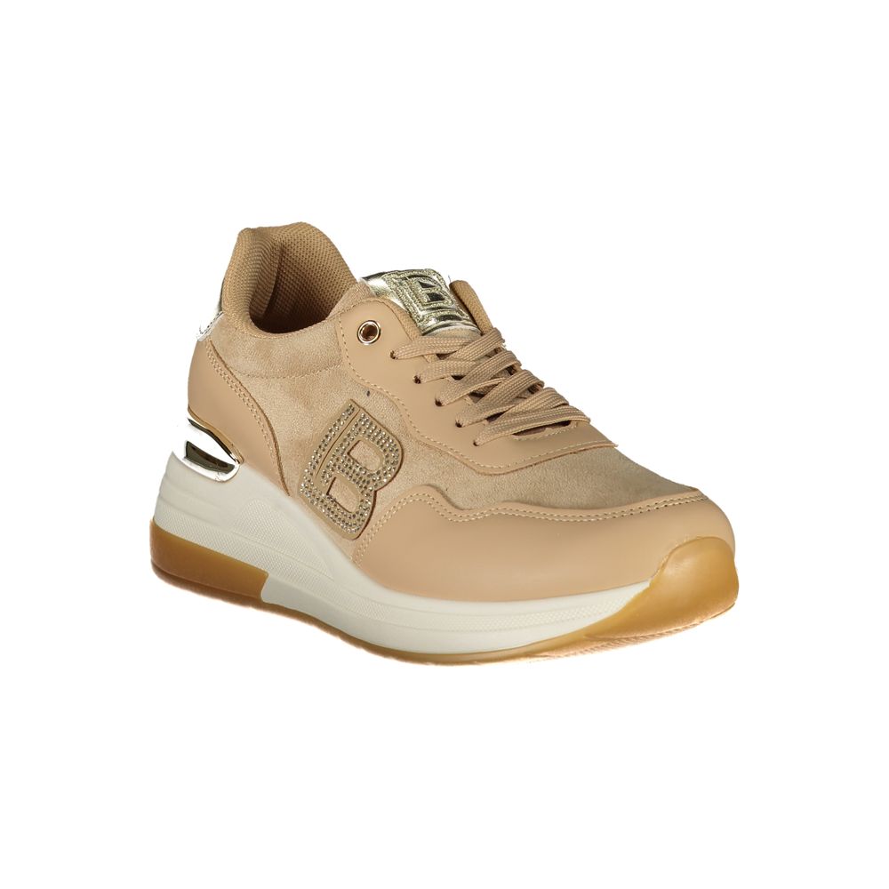 Laura Biagiotti Beige Polyester Damen Sneaker