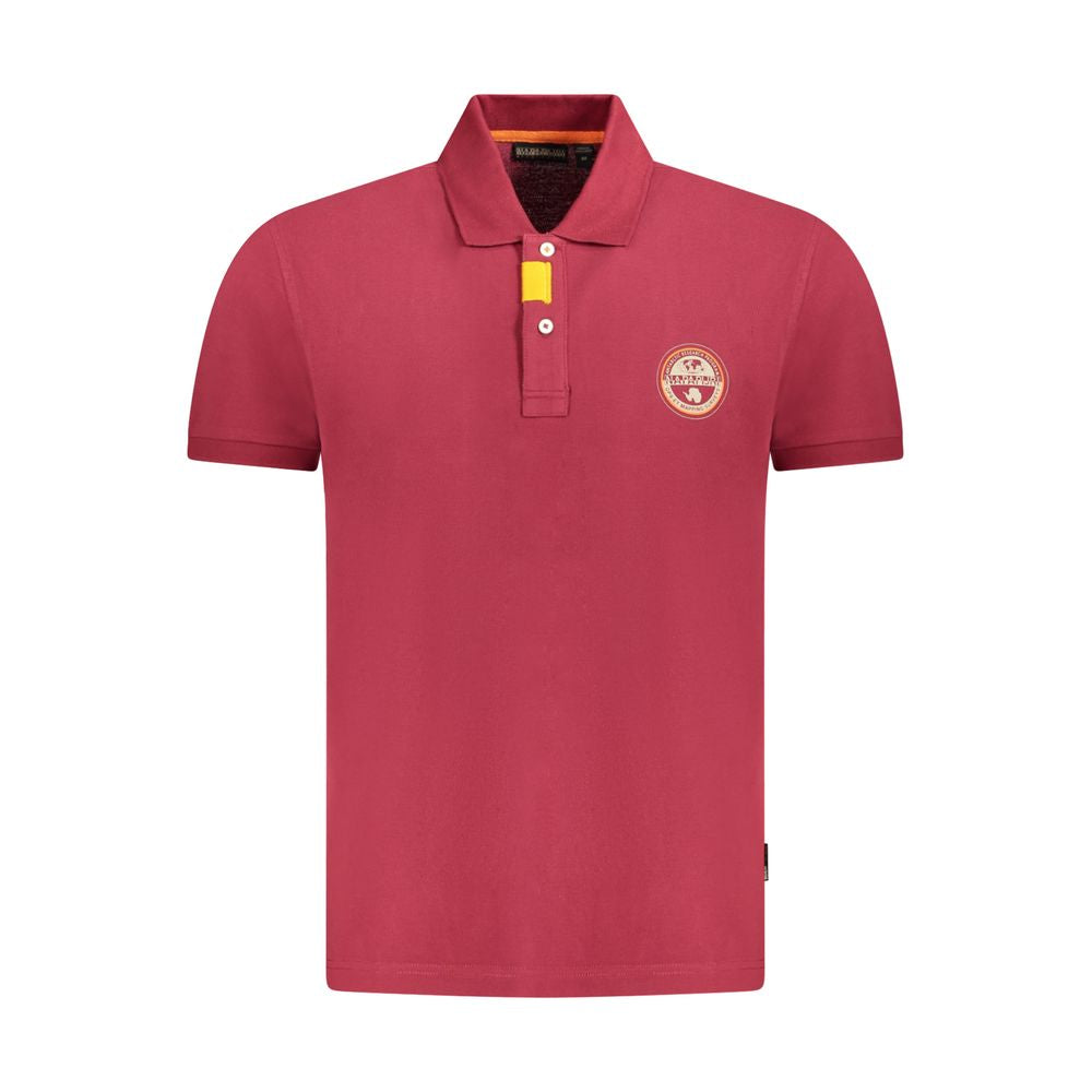 Napapijri Herren-Poloshirt aus roter Baumwolle