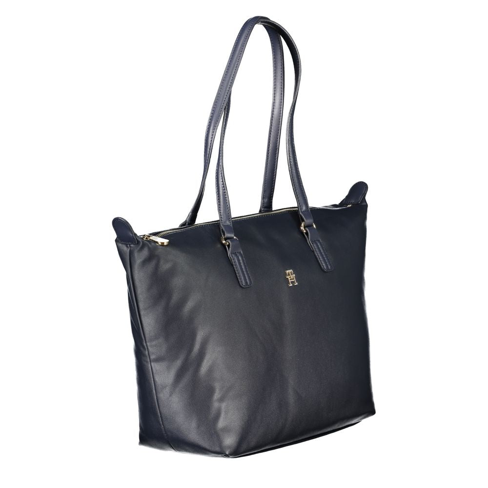 Tommy Hilfiger – Blaue Polyester-Handtasche