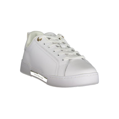 Tommy Hilfiger – Schicke weiße Schnür-Sneaker mit Kontrastdetails