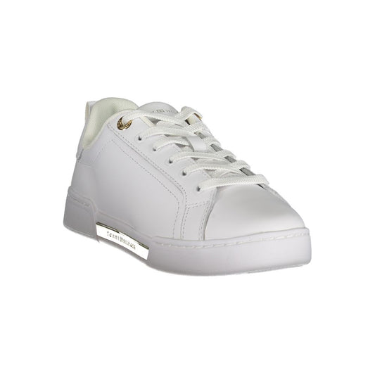 Tommy Hilfiger – Schicke weiße Schnür-Sneaker mit Kontrastdetails