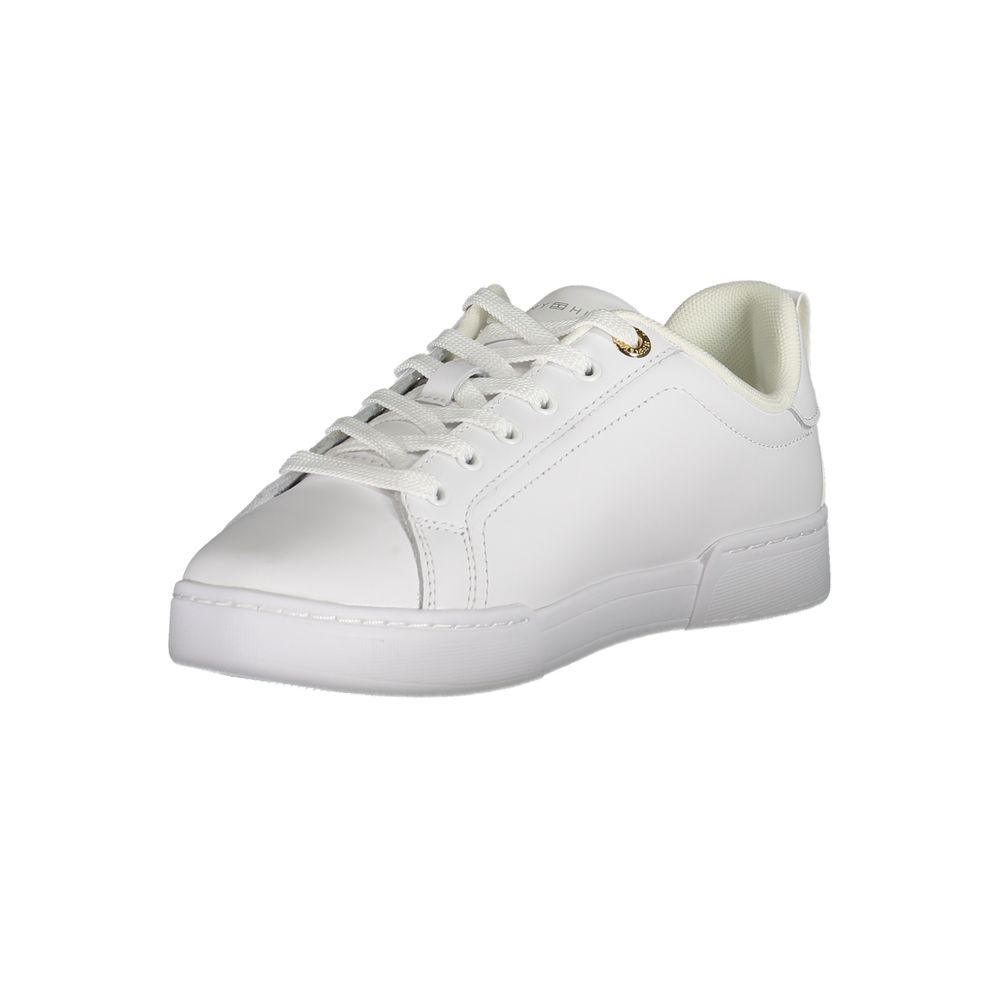 Tommy Hilfiger – Schicke weiße Schnür-Sneaker mit Kontrastdetails