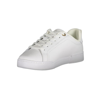 Tommy Hilfiger – Schicke weiße Schnür-Sneaker mit Kontrastdetails