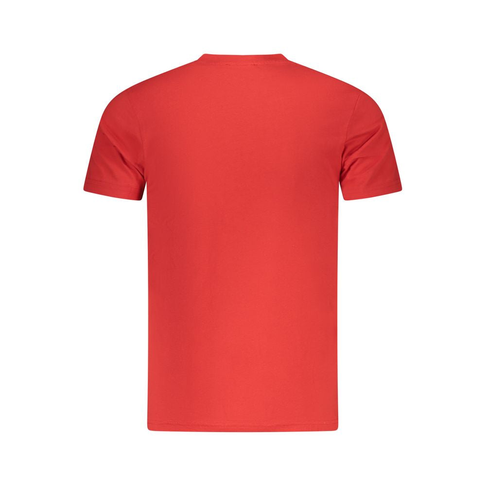 Cavalli Class Rotes Herren-T-Shirt aus Baumwolle