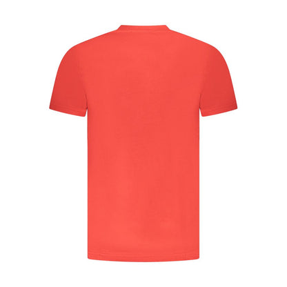 Cavalli Class Rotes Herren-T-Shirt aus Baumwolle