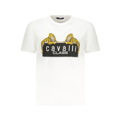 Weißes Baumwoll-T-Shirt der Cavalli Class