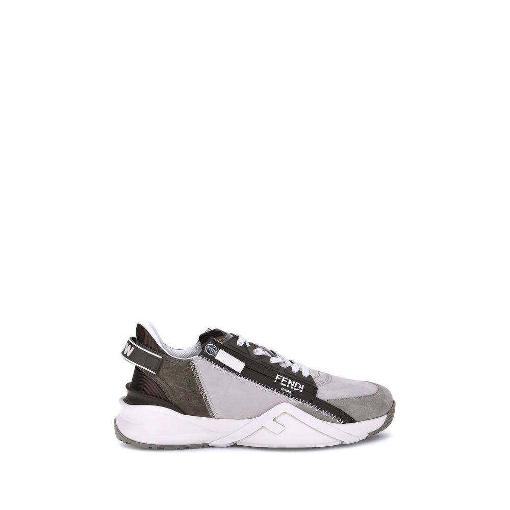 Fendi Beige Kalbsleder Bos Taurus Sneaker mit niedrigem Schaft