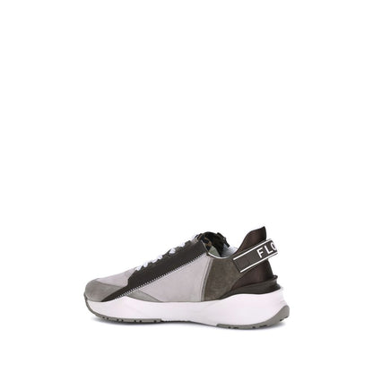 Fendi Beige Kalbsleder Bos Taurus Sneaker mit niedrigem Schaft