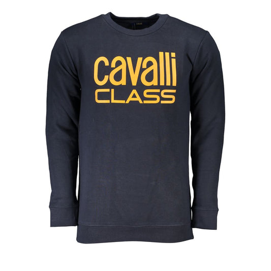 Cavalli Class Blue Cotton Men Sweater