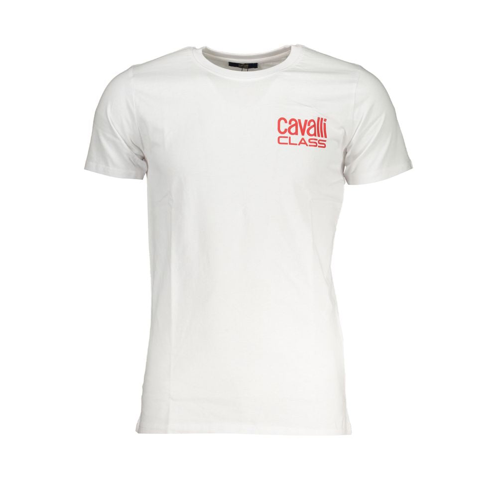 Weißes Baumwoll-T-Shirt der Cavalli Class