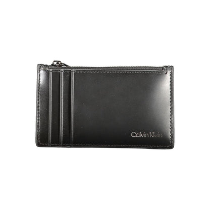 Calvin Klein Schwarze Lederbrieftasche