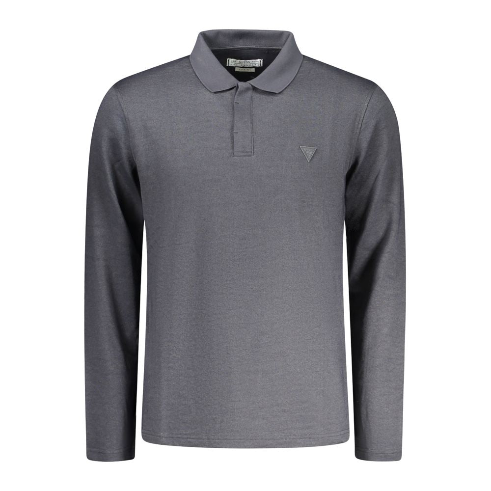 Guess Jeans – Schwarzes Poloshirt aus Baumwolle für Herren