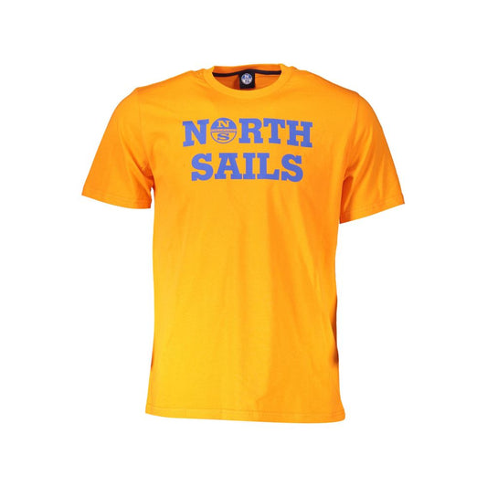 North Sails Orangefarbenes Herren-T-Shirt aus Baumwolle