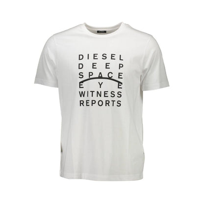 Diesel – Weißes Baumwoll-T-Shirt für Herren