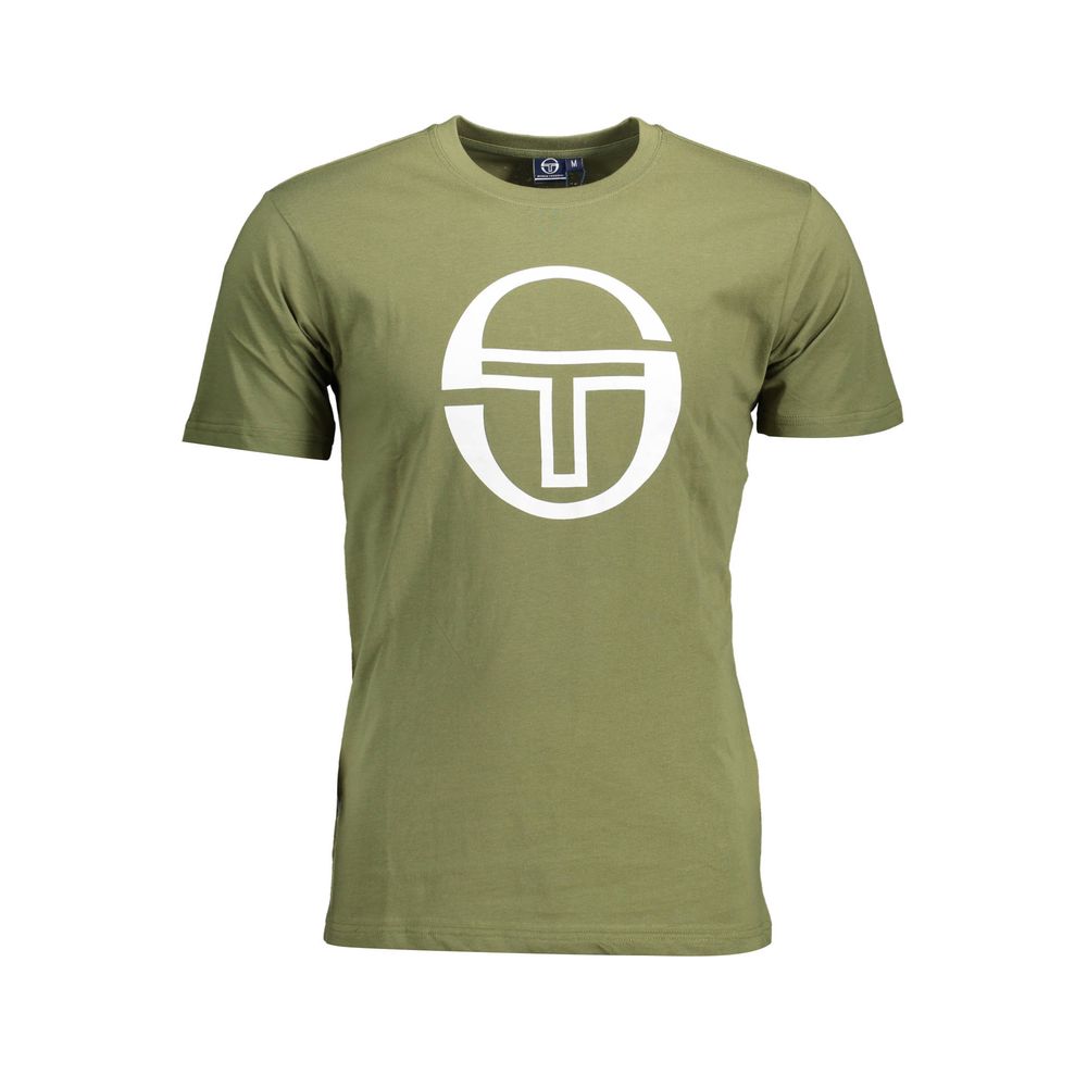 Sergio Tacchini Grünes Baumwoll-T-Shirt für Herren